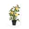 21&#x22; Artificial Yellow Rose Plant in Pot